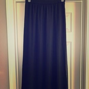 Old Navy Long Black Maxi with Chiffon overlay